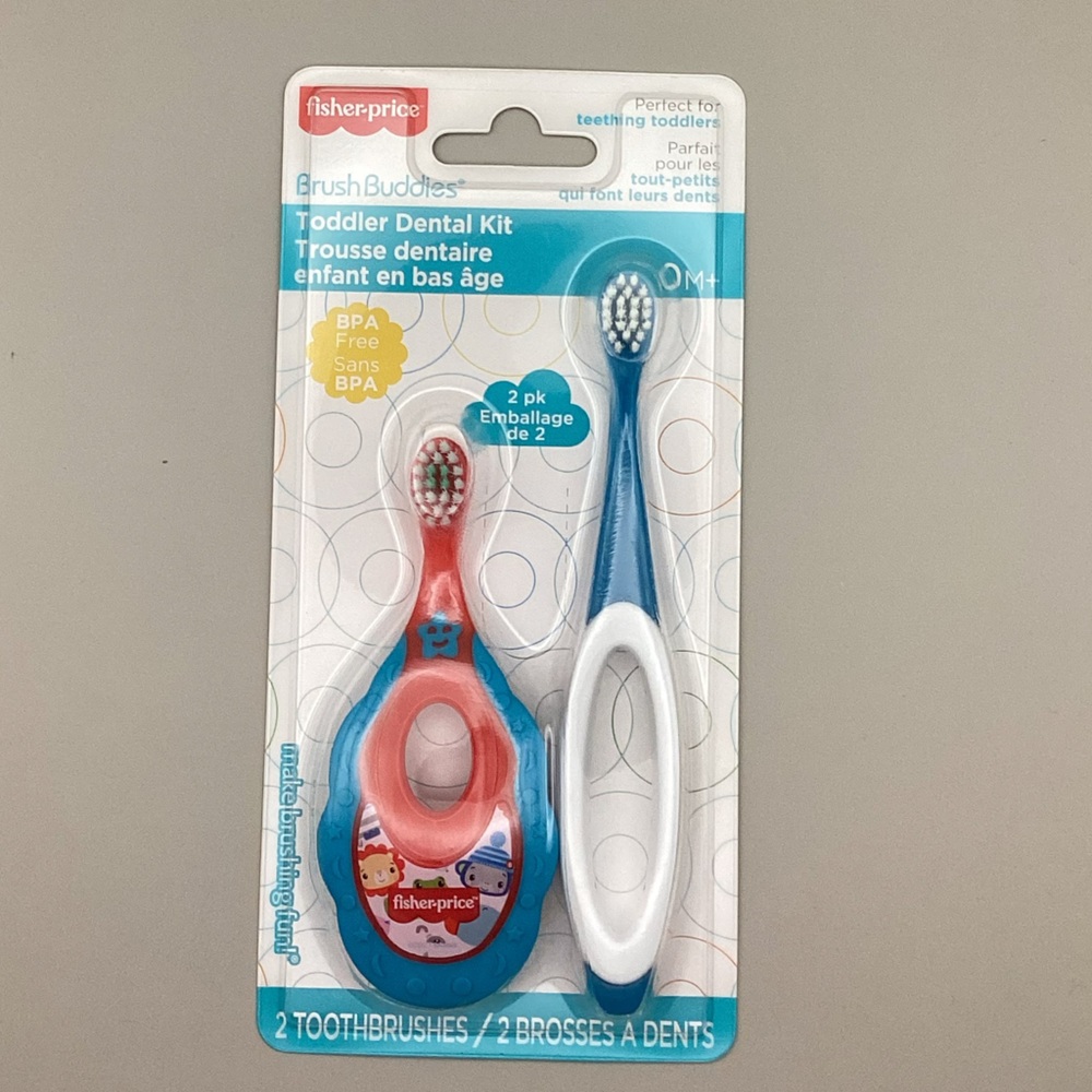 Fisher-Price Colorful Toddler Toothbrush Set